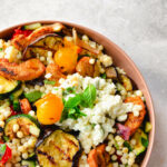 Vega tabouleh met gegrilde groenten