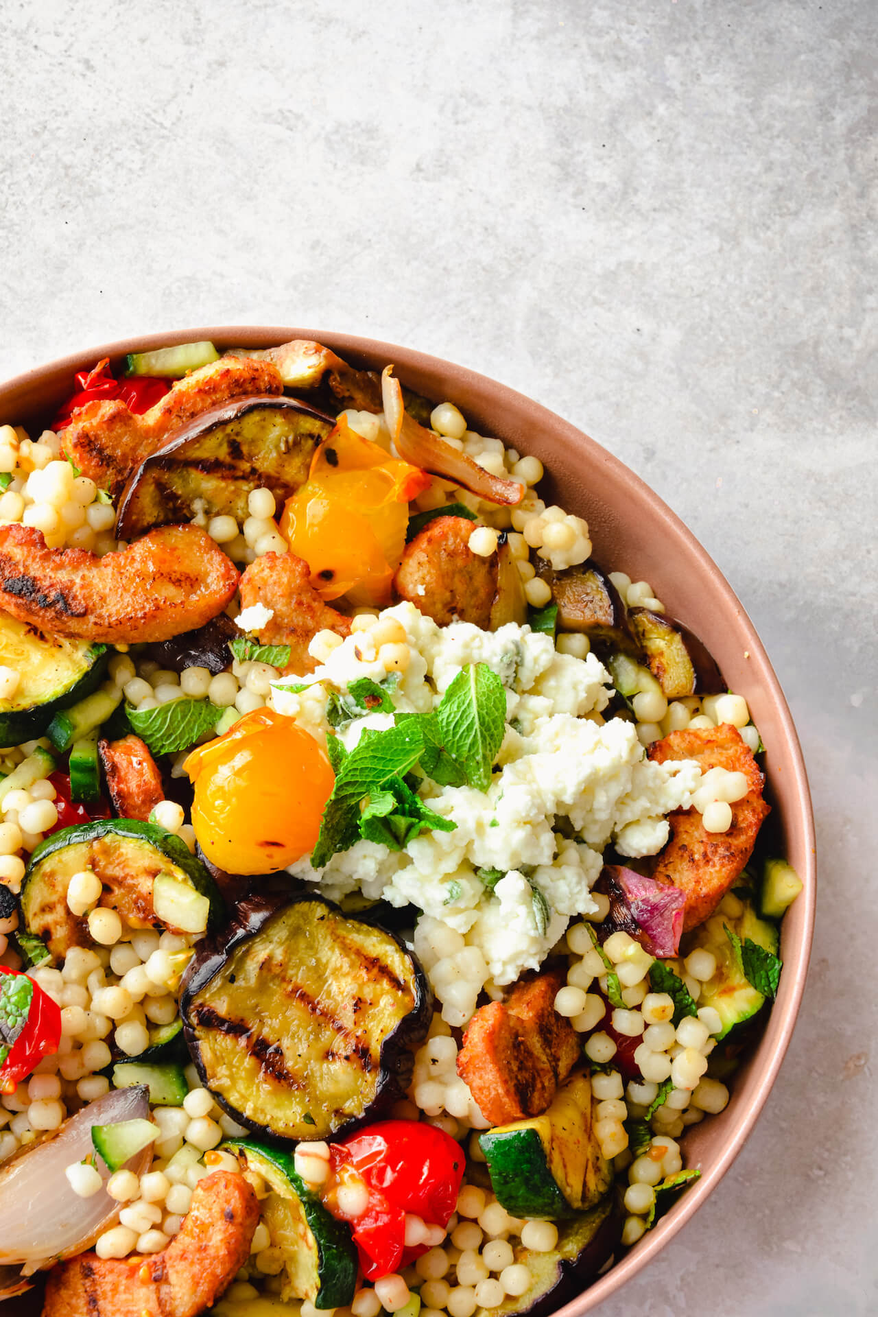 Vega tabouleh met gegrilde groenten